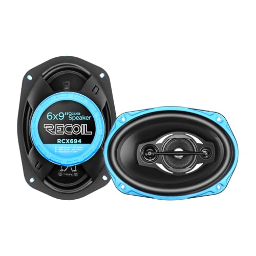 RECOIL RCX694 Echo Series 4-Way 6X9-Inch Car Audio Coaxial Speaker System with Grilles, Sold in Pairs - Image 1