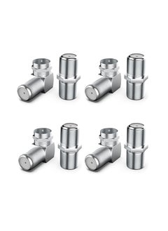 SUNSAR 8Pack Coaxial Cable Connector and Female to Female F-Type Gold Plated AdapterRight Angle RG6 Coax Cable Extender, for TV Cables  - Image 1