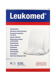 BSN Medical BSN Medical Leukomed Non Woven Sterile Adhesive Wound Dressing with Pad, 8 cm x 10 cm Size 