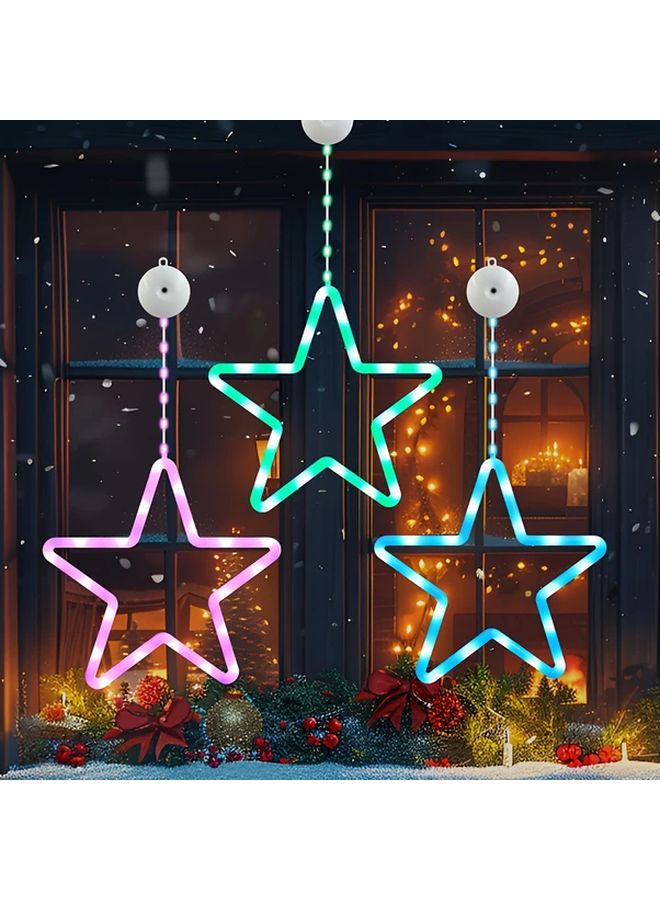 Suction Cup Star Light RGB Multicolor 12 Modes Warm White LED For Holiday Party Decor - Image 1