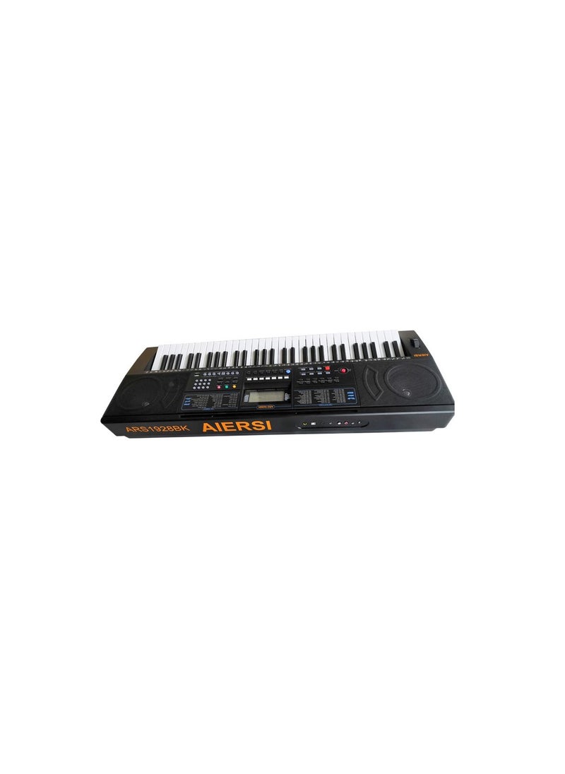 null - Aiersi Touch Response 61 Keys Electronic Organ ARS1928BK - Image 1