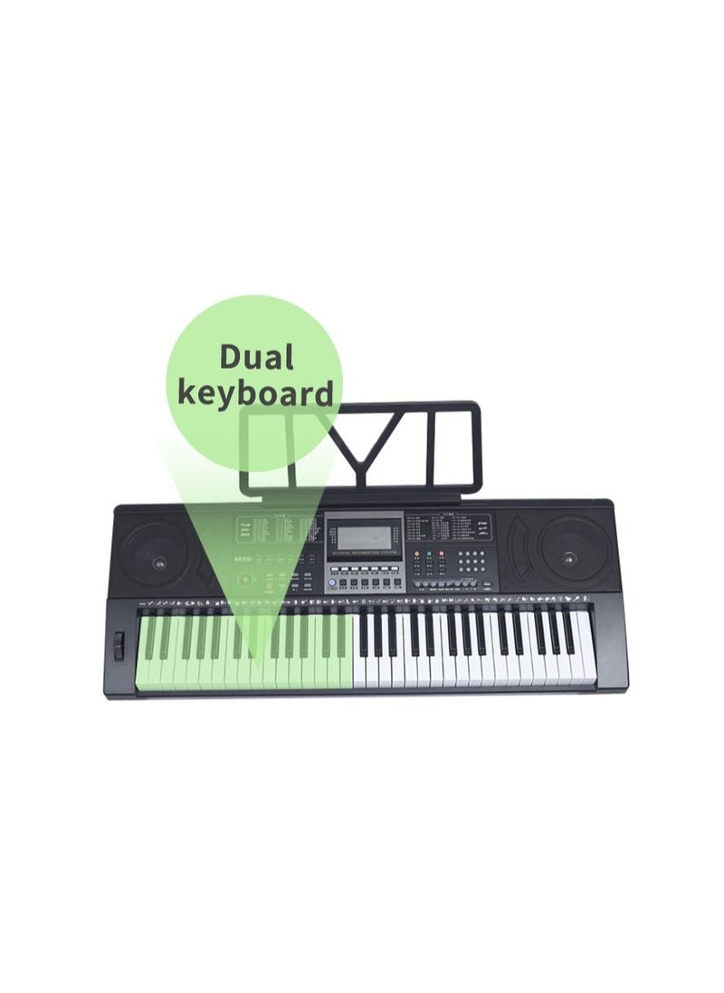 null - Aiersi Touch Response 61 Keys Electronic Organ ARS1928BK - Image 1