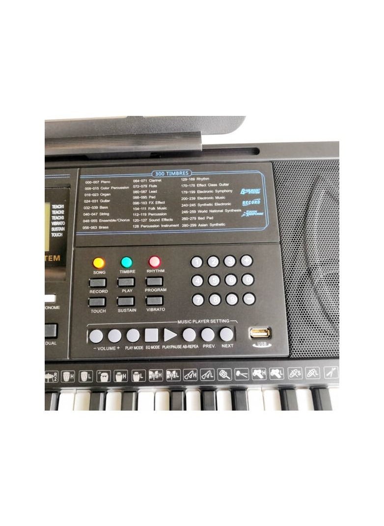 null - Aiersi Touch Response 61 Keys Electronic Organ ARS1928BK - Image 1