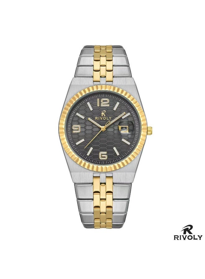 This is a men's stainless steel wristwatch from Rivoli.