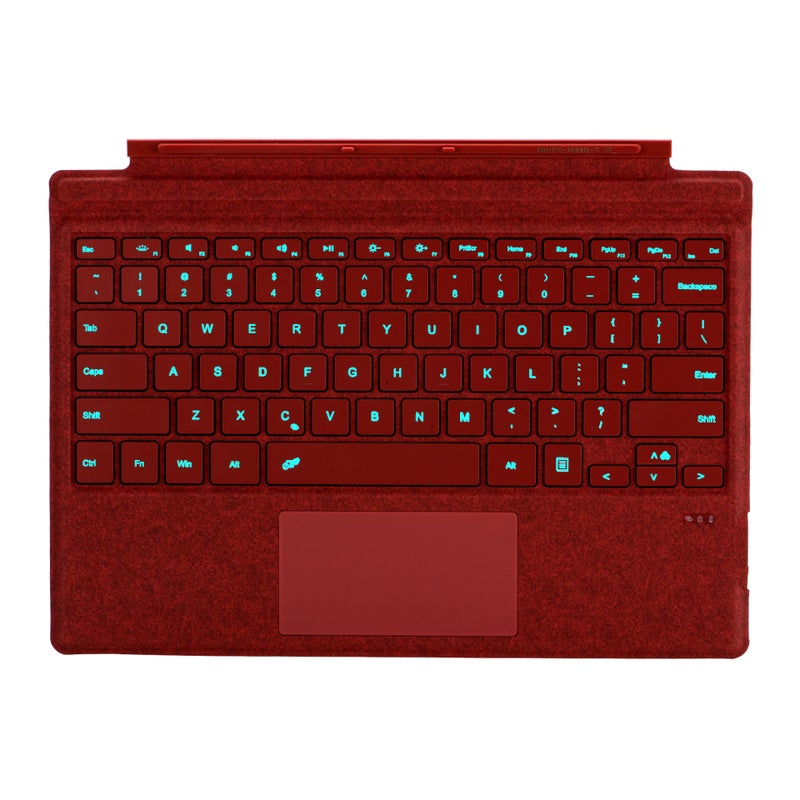 GO Wireless Bluetooth Keyboard Case for Surface Pro4 5 6 7 and Pro8 9X10 11 Red cloth feel red with backlight Red cloth feel red with backlight