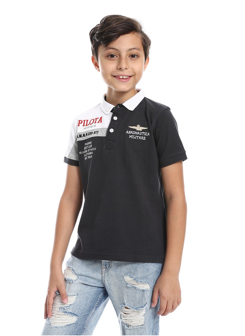 Caesar - Boys Collared Neck Polo Shirt - Image 1