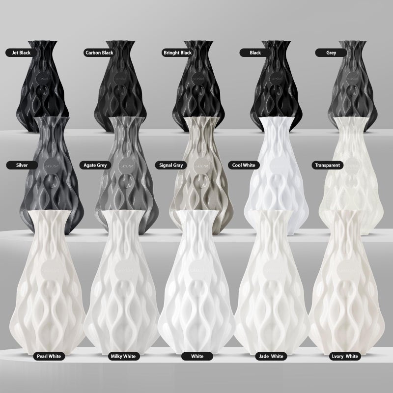 ERYONE PLA Filament 3D Printer PLA Filament 1.75mm +/- 0.03mm, PLA Filament 1KG Cardboard Spool(2.2LBS), White - Image 3