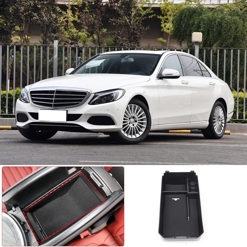 TOYCIDFG Car Center Armrest Storage Box Organizer Tray for Mercedes Benz GLC Class and C Class W205 (2015-2021) - Image 2