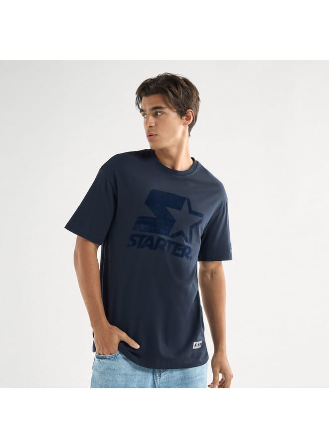 Starter Print T-shirt with Crew Neck and Short Sleeves - Image 1
