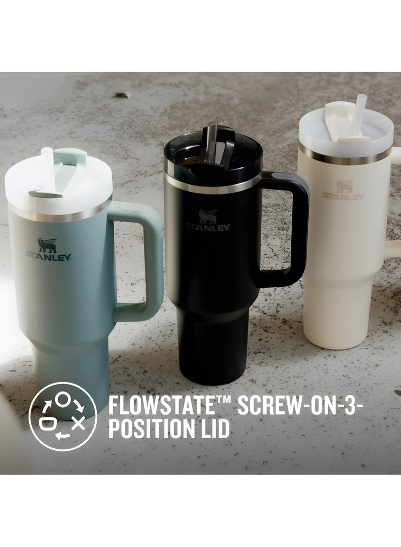 Stanley STANLEY Quencher H2.0 Flowstate Tumbler 1.2L | Metal Water Bottle with Straw, Handle & Lid | Keeps Cold for 11 Hours | Keeps Iced for 48 Hours | Dishwasher Safe | Travel Mug for Cold Drinks | 1-Pack (Dune) - Image 4