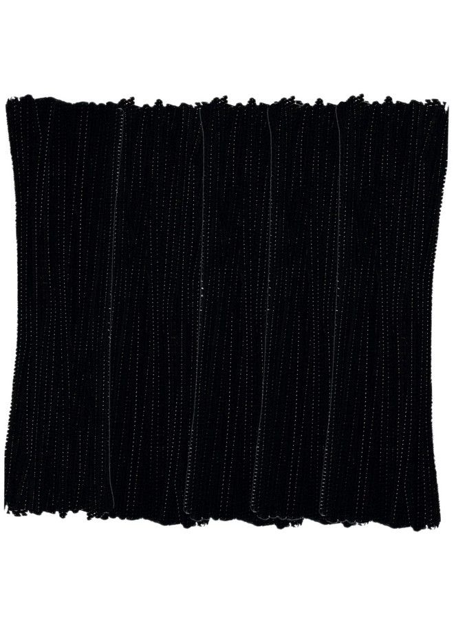 GOTOONE منظفات أنابيب سوداء (500 عبوة) سيقان شنيلا لتزيين الفنون اليدوية الحرفية الإبداعية (6 مم × 12 بوصة) - Image 1