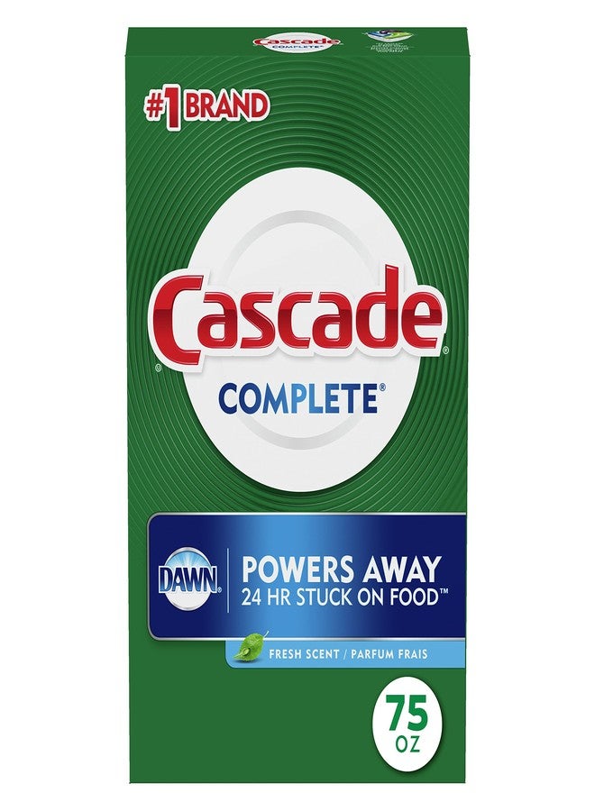 Cascade Complete Powder Dishwasher Detergent, Fresh Scent, 75 oz, White - Image 1