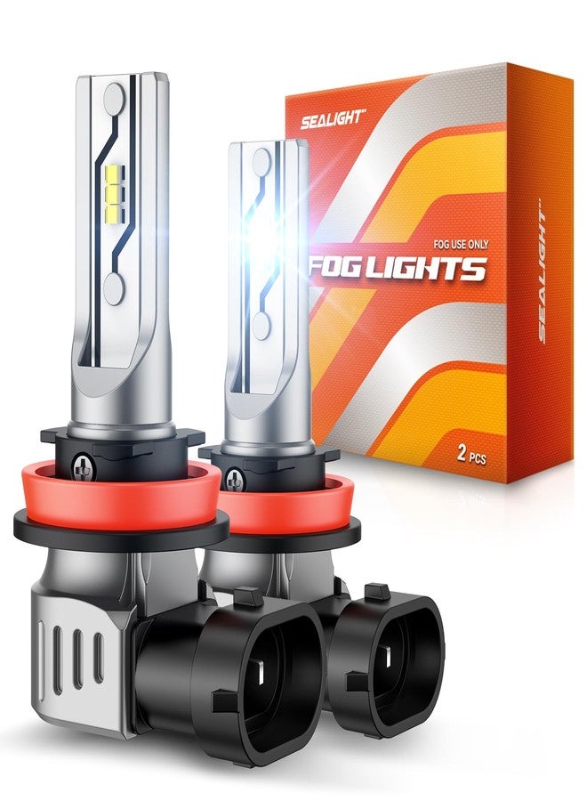 SEALIGHT H8 Fog Light Bulbs, 6500K White H16 H8 Fog lamp Lights or Daytime Running Lamp, Pack of 2 - Image 1