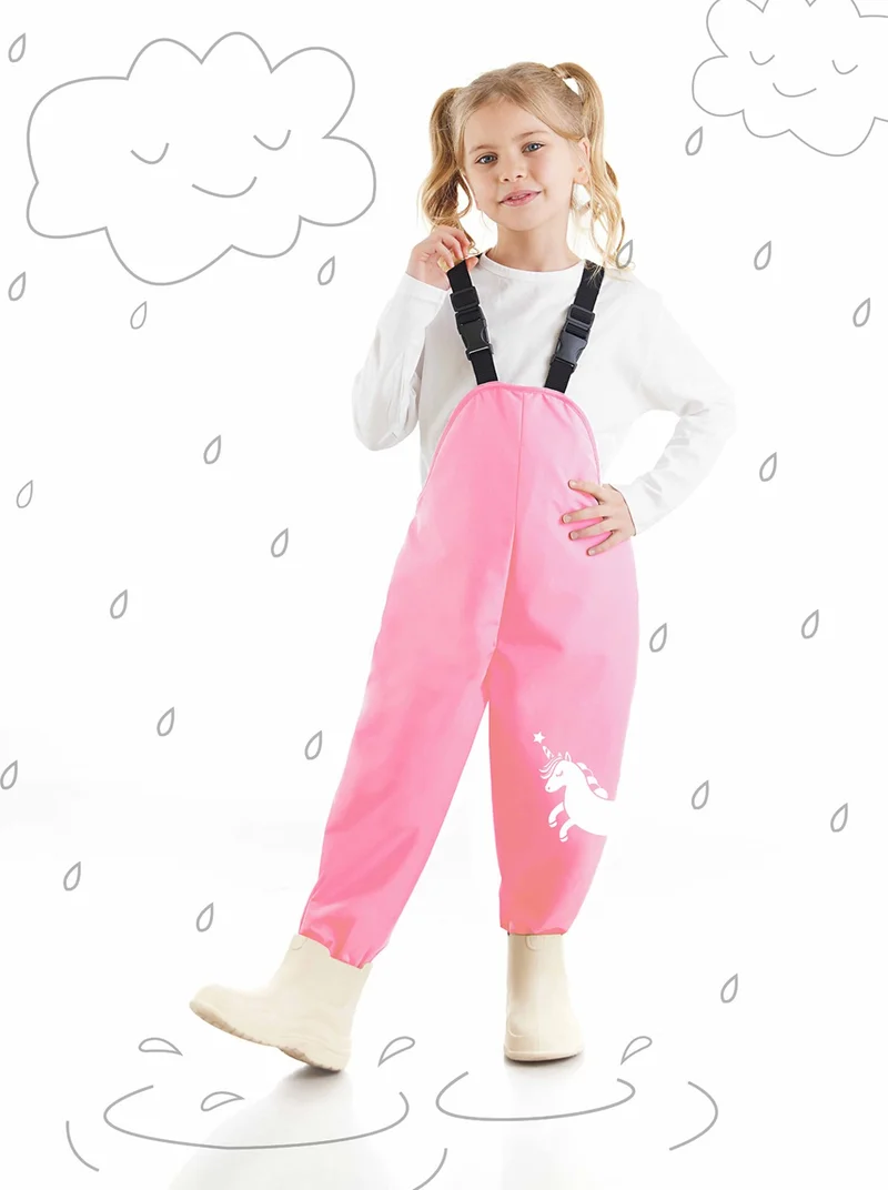 Denokids Unicorn Girl Waterproof Raincoat
