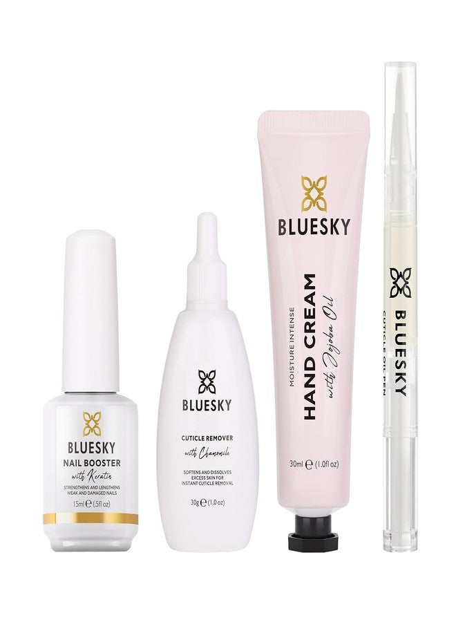 Bluesky Hand and Nail Care Kit For Damaged Nails, Cuticle Oil Pen, Cuticle Remover, Hand Cream, Nail Growth Booster, 4 Piece Gift Set for Strong Nails and Nurished Hands - Image 2