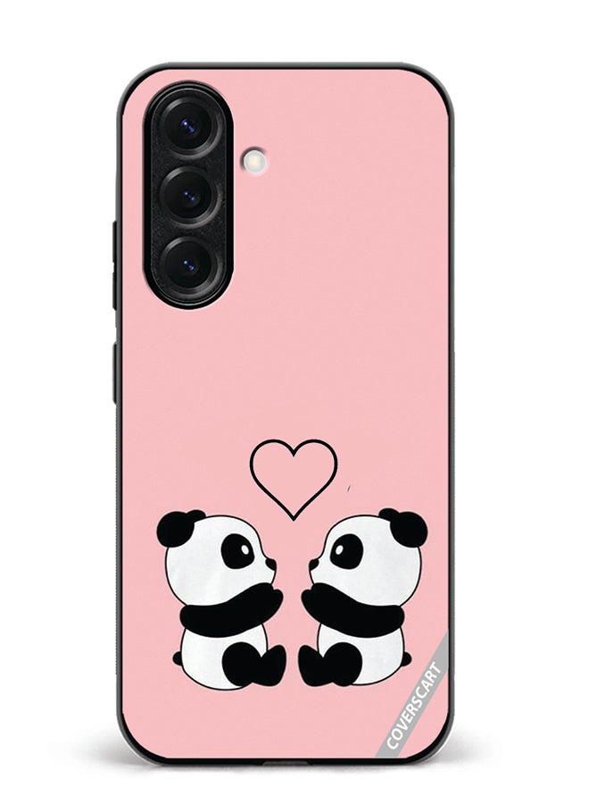 VR CREATIVE Protective Case Cover For Samsung Galaxy S25 Plus Panda Love Design Multicolour