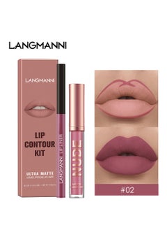 LANGMANNI 03Langmanni Liquid Lipstick + Lip Liner Pens Set, Waterproof Long Wear Lip Gloss Make up Gift Set  - Image 5