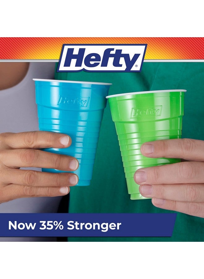 Hefty Party On Disposable Plastic Cups, Assorted, 16 Ounce, 100 Count - Image 4