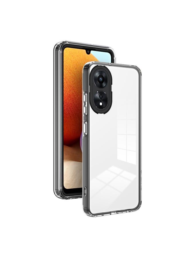 S-TOP Case For OPPO A78 4G 3 in 1 Clear TPU Color PC Frame Phone Case - Image 1