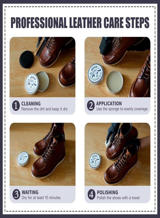 LEATHER NERD Mink Oil Conditioner Cleaner for Boots, Mink Oil Kit 4.23 Oz with Sponge, All-Natural Waterproof Soften and Restore Shoe, Boot, Saddle, Jacket, Purse, Glove, Vinyl and Products - Image 4
