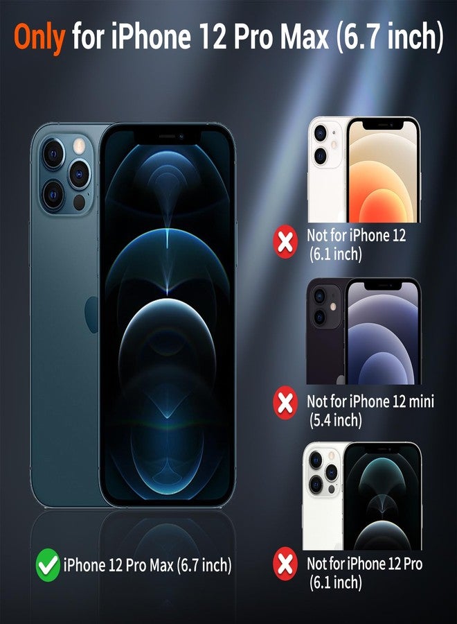 استلق جراب SUPFINE المغناطيسي لهاتف iPhone 12 Pro Max (متوافق مع MagSafe) (حماية من السقوط بمعايير عسكرية) غطاء هاتف شفاف غير لامع مقاوم للصدمات، أزرق داكن - Image 2