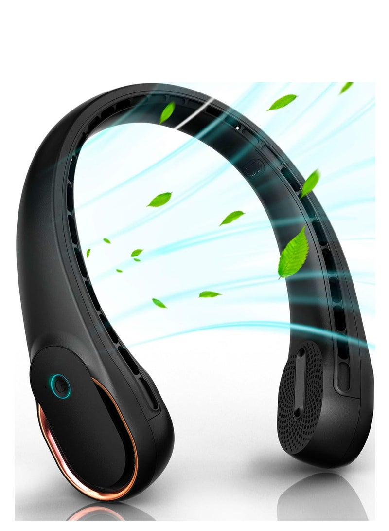 Neck Fan Portable Fan Strong Wind, Upgraded 5200mAh, Upgraded Air Volume,360° Cooling, Quiet, No Hair Twisting, Even Air Volume On Both Sides, Non-Slip Material, Short Charging - Image 1