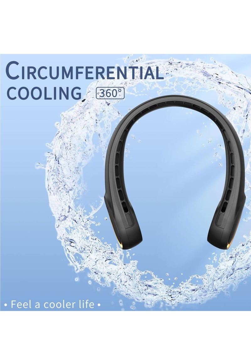 Neck Fan Portable Fan Strong Wind, Upgraded 5200mAh, Upgraded Air Volume,360° Cooling, Quiet, No Hair Twisting, Even Air Volume On Both Sides, Non-Slip Material, Short Charging - Image 5