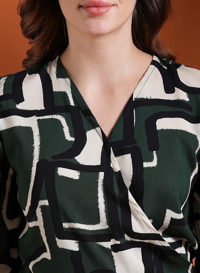 Globus Abstract Print Back Tie-Up Top and Palazzos Co-Ords - Image 4