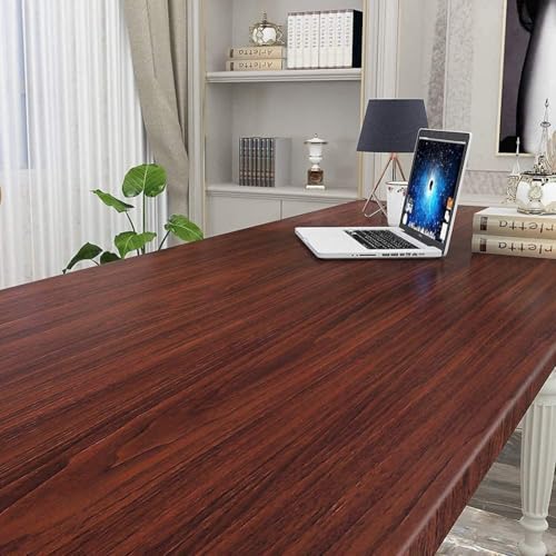 WALLTON Solid Self Adhesive Wood Wallpaper for Furniture,Almirah,Table Top,Kitchen,Cupboard Decal & Door|Kitchen Wall Paper Sticker DIY PVC Self Liner Vinyl Stickers (Dark Brown,16X48 Inch) - Image 4