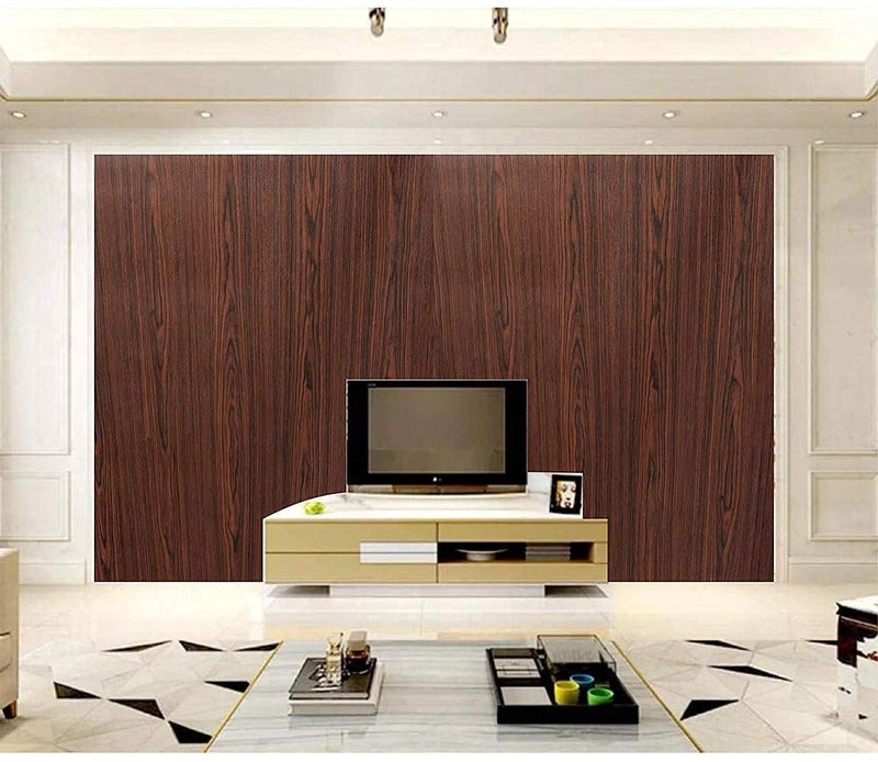 WALLTON Solid Self Adhesive Wood Wallpaper for Furniture,Almirah,Table Top,Kitchen,Cupboard Decal & Door|Kitchen Wall Paper Sticker DIY PVC Self Liner Vinyl Stickers (Dark Brown,16X48 Inch) - Image 5