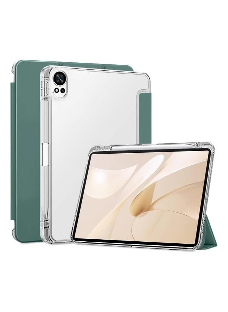 general Compatible with Huawei MatePad Air 12 inch 2024 Case, TPU Slim Cover with Pencil Holder, Auto Wake/Sleep Smart Transparent soft Back Case with Stand Function