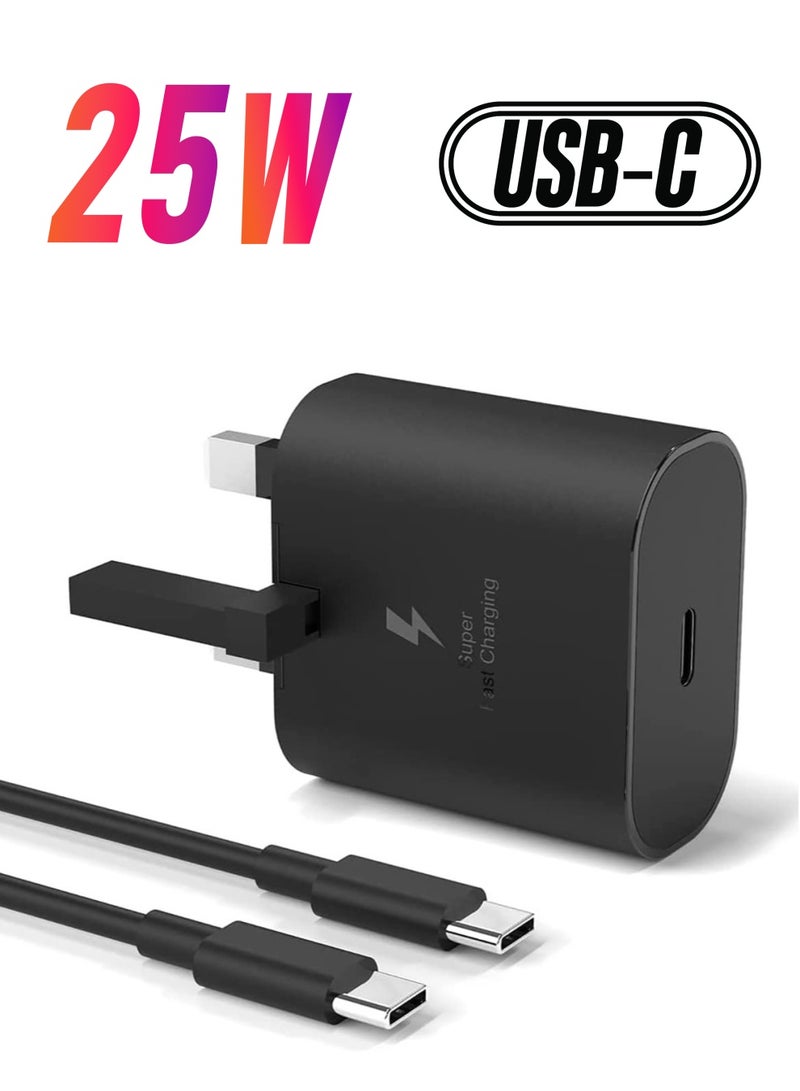 25W USB C Charger Replacement for compatible Samsung Galaxy S23/S23 Ultra/S22/S22+/S21/S21 FE/A73/A23/A33/A53/Z Flip 4/Z Fold 4, Type C PD3.0  PPS Super Fast Charger Plug with 3m Charging Cable - Image 1