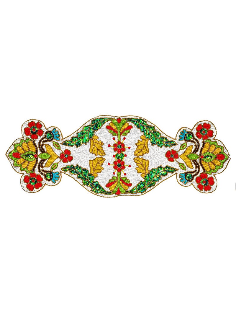 AIVIK Premium Handcraf Beautiful Beaded Table Runner Craftsmanship 13 36 Inch BR0033 - Image 4