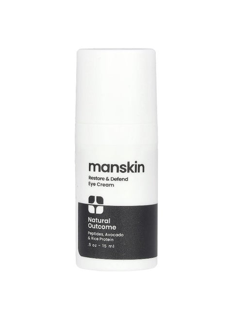 Natural Outcome, Man Skin, Restore & Defend Eye Cream, Fragrance Free, 0.5 oz (15 ml)
