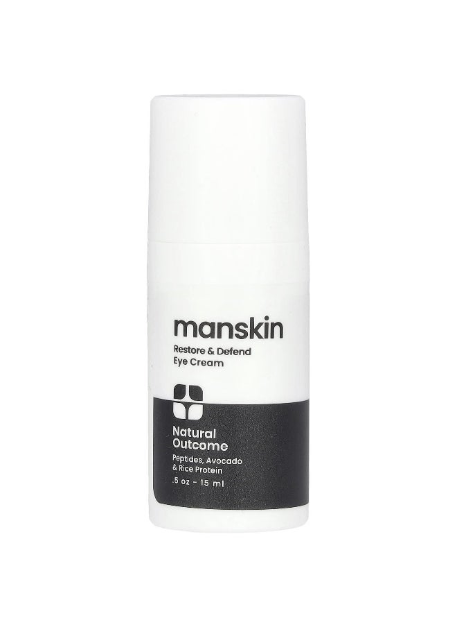 natural outcome Natural Outcome, Man Skin, Restore & Defend Eye Cream, Fragrance Free, 0.5 oz (15 ml)  - Image 1