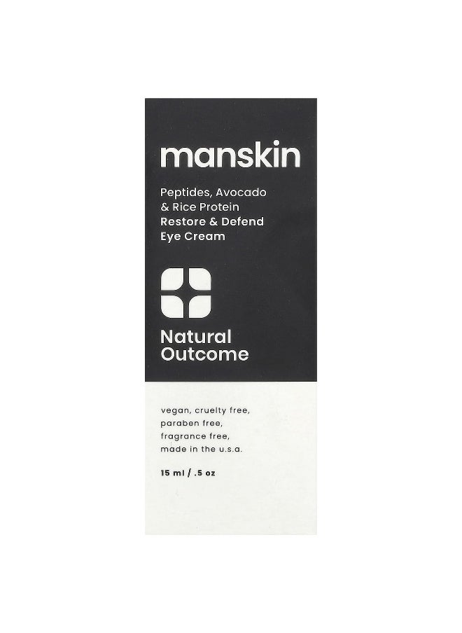 natural outcome Natural Outcome, Man Skin, Restore & Defend Eye Cream, Fragrance Free, 0.5 oz (15 ml)  - Image 2
