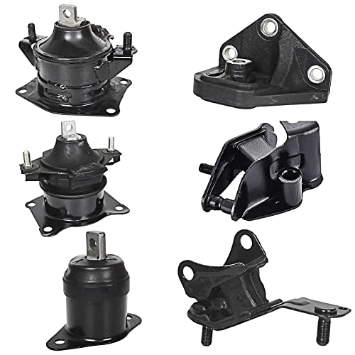 Arokzn 6Pcs Engine Motor Mount Transmission Mount Compatible with Honda Accord 2.4L 2003-2007 Auto Transmission Replacement for A4526HY A4517 A4516 A4510 A4509 A4542 - Image 1