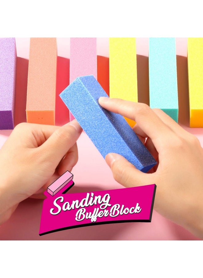 FANDAMEI Nail File And Buffer Professional Manicure Tools Kit. 8Pcs Rectangular Nail Buffer Block 8Pcs Nail File 2Pcs 7 Way Nail File & 2Pcs Nail Polishing Buffer. Nail Care File Buffer Tool  - Image 5