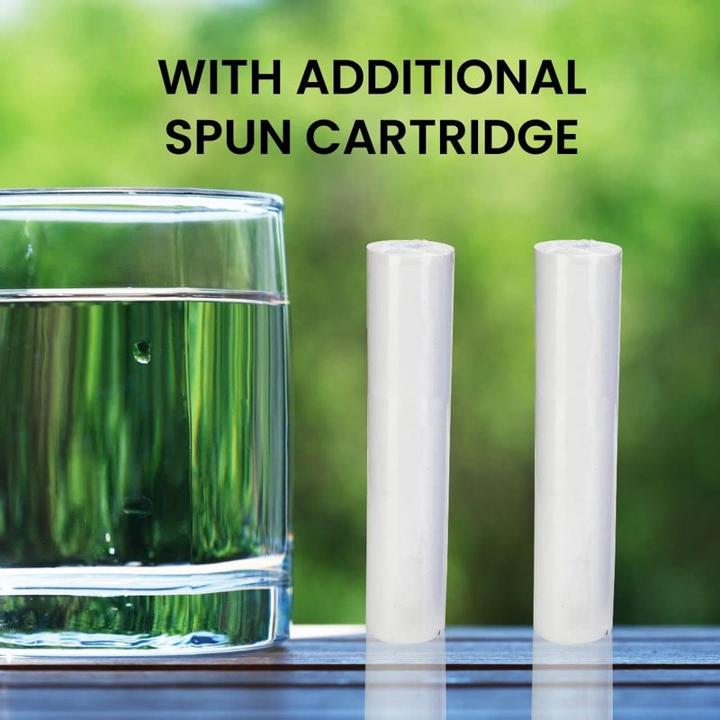 RiverSoft PreRO-in-STR RO prefilter semi-Transparent housing with inbuilt mounting clamp (Semi-Transparent, PP) (PF Assembly with 2 Spun.) - Image 4