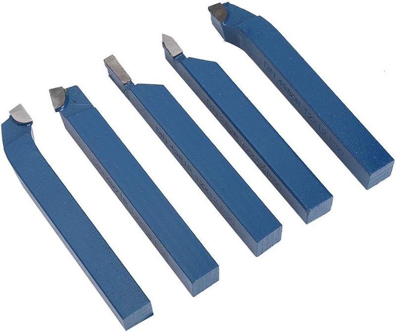 5 قطع من أدوات المخرطة ذات رؤوس كربيد ملحومة، مجموعة أدوات خراطة 8x8 مم، أجزاء آلة - Image 5