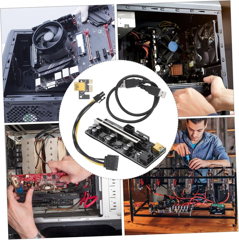 1set Pci-e Adapter to Stable Power Supply Capacitors Pin Interface Compatible Graphic Cards for Enhanced Performance and Data Transfer - Image 5