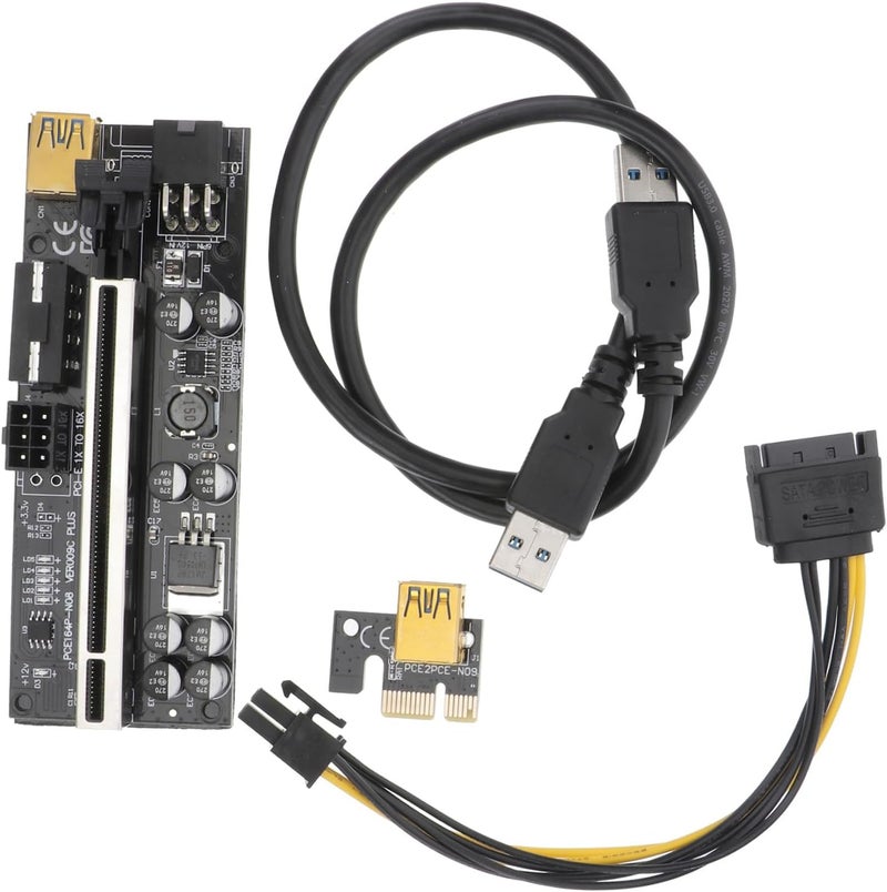 1set Pci-e Adapter to Stable Power Supply Capacitors Pin Interface Compatible Graphic Cards for Enhanced Performance and Data Transfer - Image 1