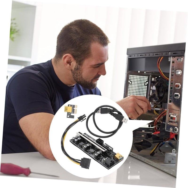 1set Pci-e Adapter to Stable Power Supply Capacitors Pin Interface Compatible Graphic Cards for Enhanced Performance and Data Transfer - Image 4
