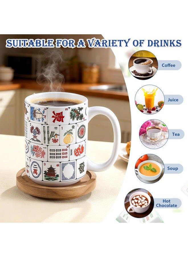 Ferrochef Mahjong Gifts Mug - 15 oz Funny Mahjong Lover Mug Ceramic Coffee Cup for Mom Women Sister Friends Mah Jong Enthusiasts Christmas Birthday Holiday Gift - Image 4