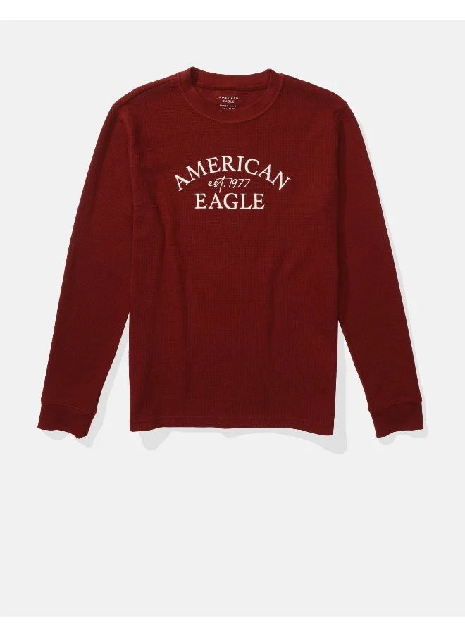 American Eagle Logo Graphic Thermal T-Shirt