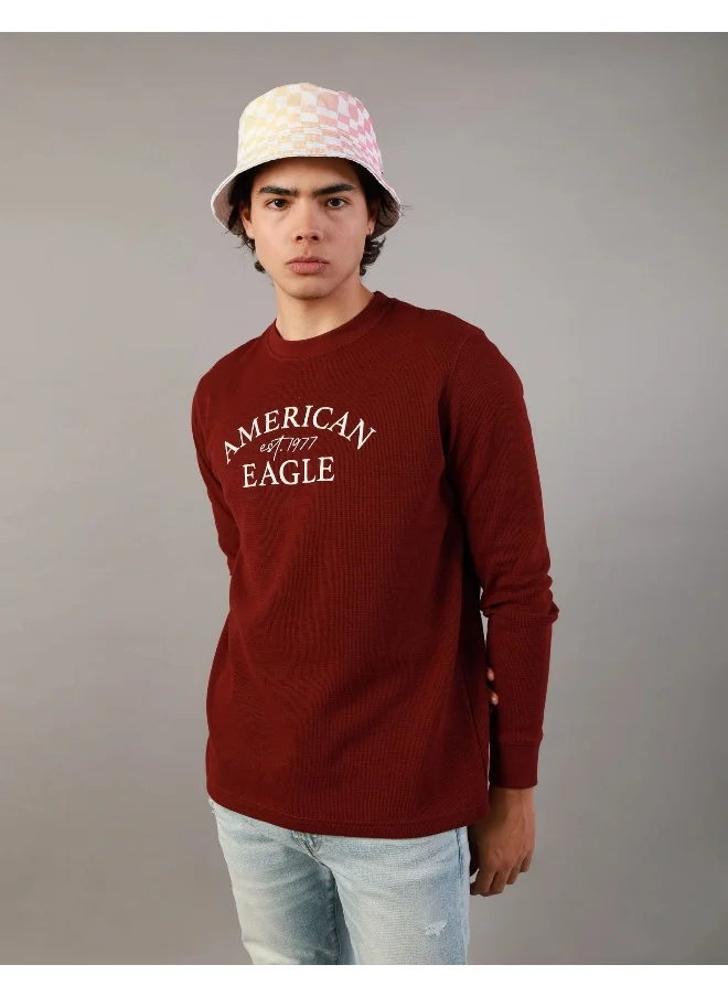 American Eagle Logo Graphic Thermal T-Shirt