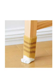 Y&D 20PCS (5 Sets) Chair Socks Fancy Table Leg Pads with Cute Cat Paws Design Reliable Furniture and Floor Protector 4 Different Patterns + 1 Black Pattern - Pack of 20  - Image 2