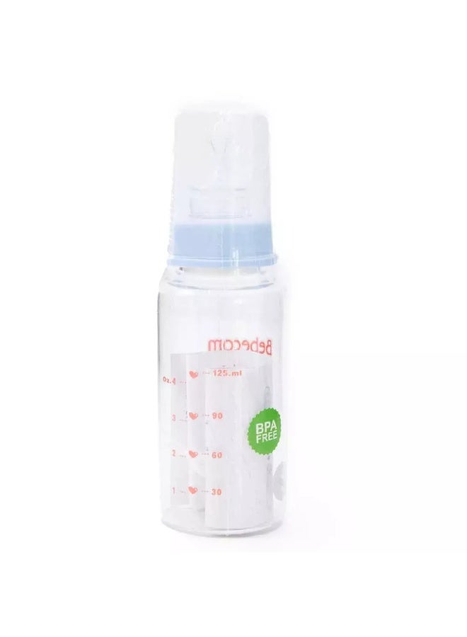 Bebecom Glass Feeding Bottle 125ml (A375), Piece of 1- Blue - Image 3