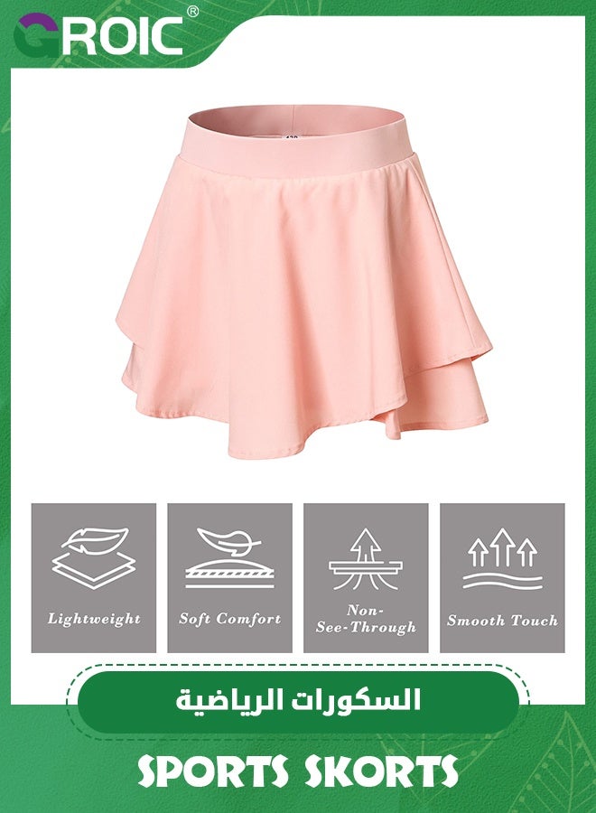 GROIC Sports Skirts, Pleated Tennis Skirt with Pockets for Women Athletic Golf Women's High Waisted Athletic Golf Sports Skirts for Running Casual, High Waisted Running Workout Tennis Golf Skirts - Image 5