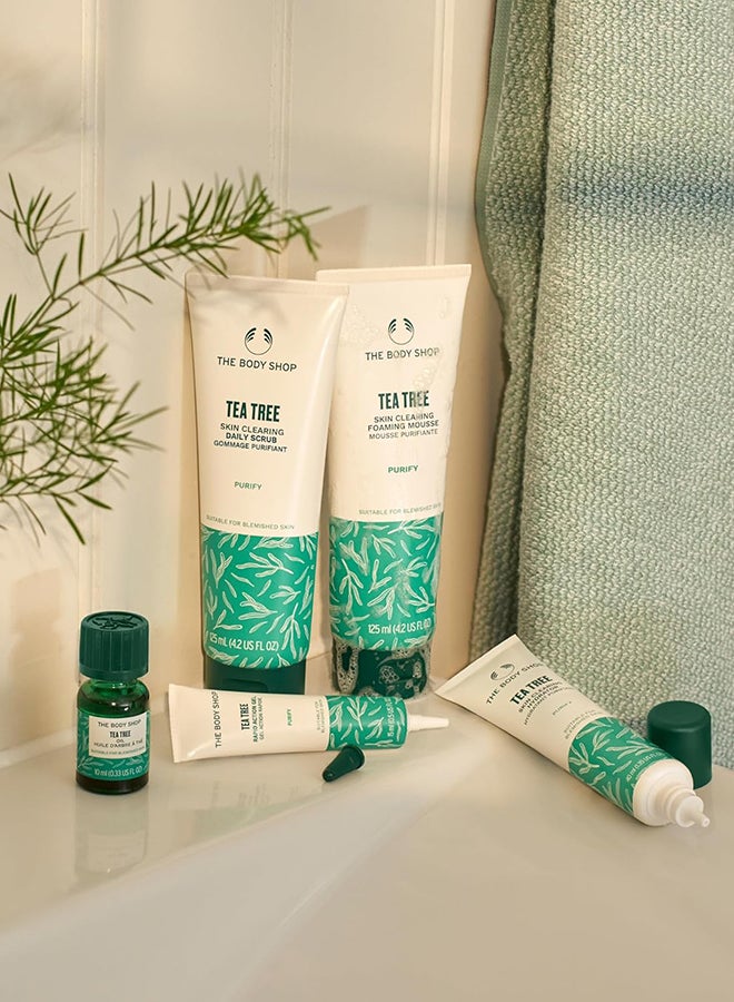 THE BODY SHOP Tea Tree Foaming Face Wash Mousse for Blemished Skin | Salicylic Acid & Tea Tree Oil | Clarifying, Mattifying Cleanser for Sensitive Skin, 125ml - Image 4